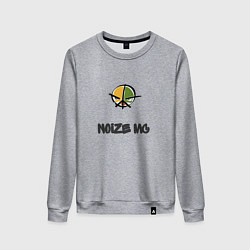 Свитшот хлопковый женский Логотип Noize MC, цвет: меланж