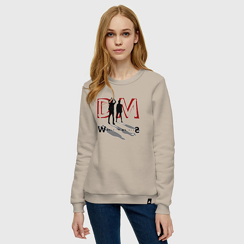 Женский свитшот Depeche Mode - World in my eyes fletch / Миндальный – фото 3