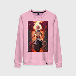 Свитшот хлопковый женский Хвост Феи Нацу Драгнил дракон, цвет: светло-розовый