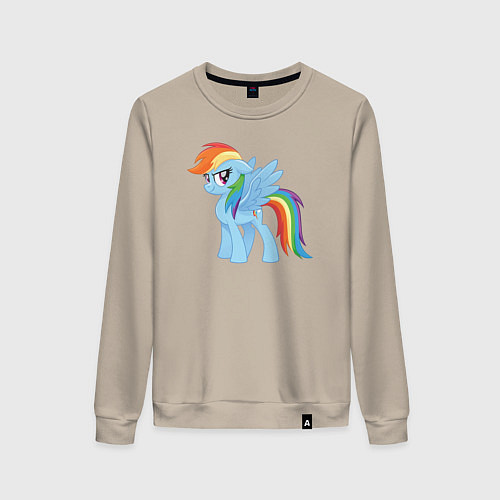 Женский свитшот Рейнбоу Дэш из My Little Pony в кино / Миндальный – фото 1
