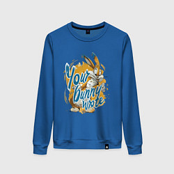 Женский свитшот Your bunny wrote sign