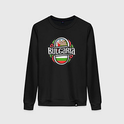 Свитшот хлопковый женский Bulgaria, цвет: черный