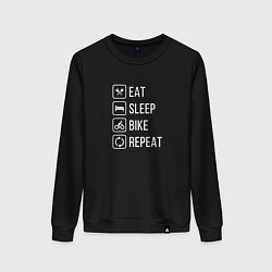 Женский свитшот Eat sleep bike repeat