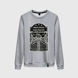 Свитшот хлопковый женский Мачо дача хата хаус, цвет: меланж