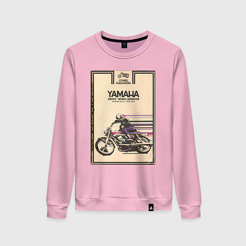 Женский свитшот Мотоцикл Yamaha / Светло-розовый – фото 1