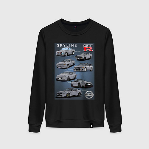 Женский свитшот Skyline GTR / Черный – фото 1