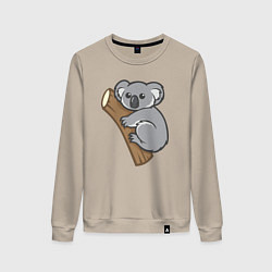 Свитшот хлопковый женский Koala, цвет: миндальный