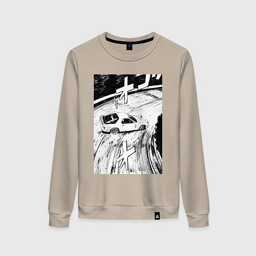 Женский свитшот Mazda RX-7 гоночный стиль / Миндальный – фото 1