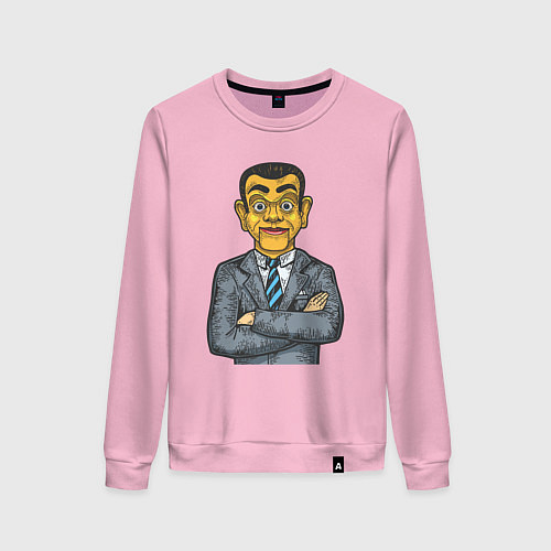 Женский свитшот Человек кукла / Светло-розовый – фото 1