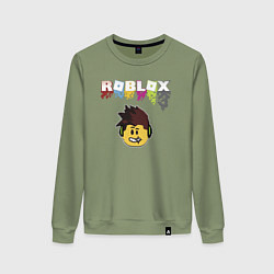 Женский свитшот Roblox pixel - роблокс пиксель видеоигра для детей