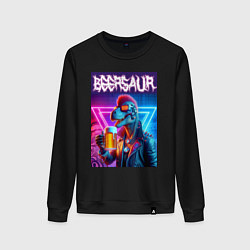 Женский свитшот Cyber beersaur - neon glow