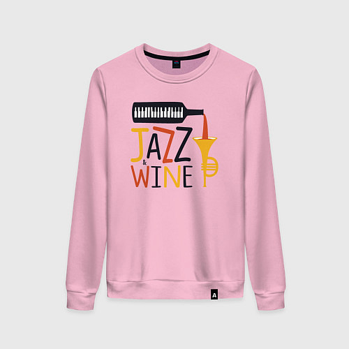 Женский свитшот Джаз и винишко / Светло-розовый – фото 1