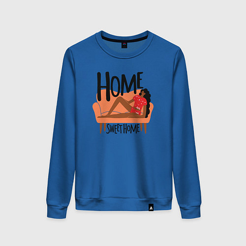 Женский свитшот Девушка дома / Синий – фото 1