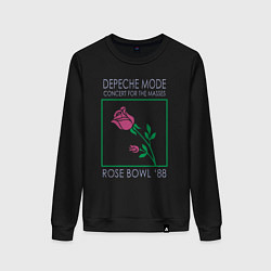 Свитшот хлопковый женский Depeche Mode - Rose Bowl 88, цвет: черный