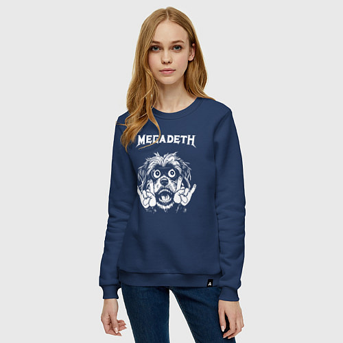Женский свитшот Megadeth rock dog / Тёмно-синий – фото 3