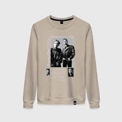 Свитшот хлопковый женский Depeche Mode - Black Celebration, цвет: миндальный