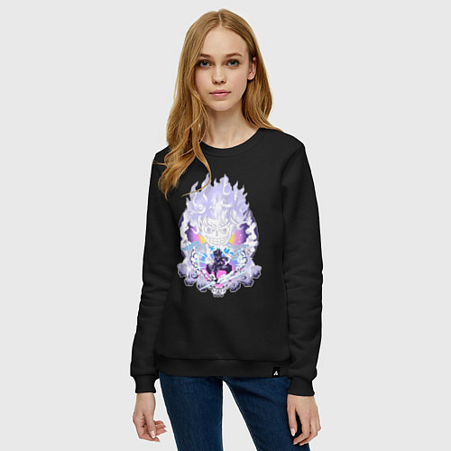 Женский свитшот Ван-Пис Луффи йонко / Черный – фото 3