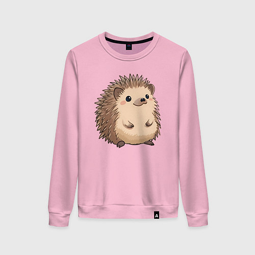 Женский свитшот Ёжик арт / Светло-розовый – фото 1