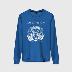 Свитшот хлопковый женский Joy Division rock dog, цвет: синий