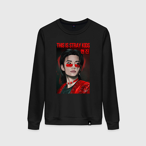 Женский свитшот Фанарт Stray kids Хенджин / Черный – фото 1