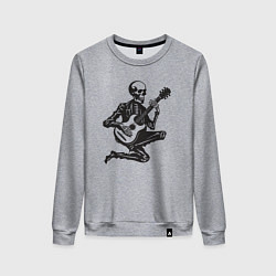 Женский свитшот Скелетик музыкант