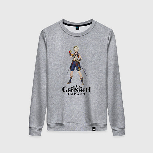 Женский свитшот Bennett genshin impact love / Меланж – фото 1
