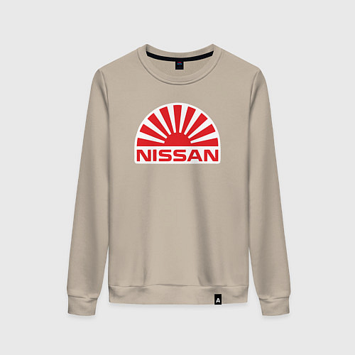 Женский свитшот Nissan car / Миндальный – фото 1