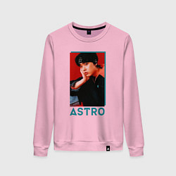 Свитшот хлопковый женский Astro Юн Сан Ха, цвет: светло-розовый