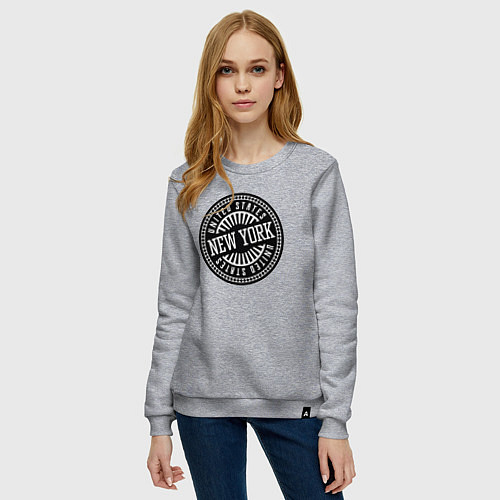 Женский свитшот United States - New York / Меланж – фото 3