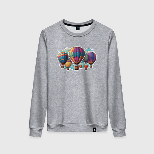 Женский свитшот Большие воздушные шары / Меланж – фото 1