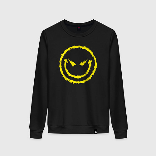 Женский свитшот Evil smile / Черный – фото 1