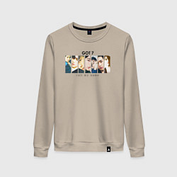 Свитшот хлопковый женский Got7 назови мое имя, цвет: миндальный