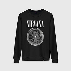 Свитшот хлопковый женский Nirvana circle, цвет: черный