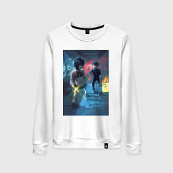 Свитшот хлопковый женский Дандадан: Момо Аясэ, цвет: белый