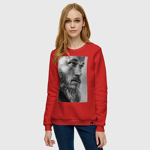 Женский свитшот Рагнар: воин севера / Красный – фото 3