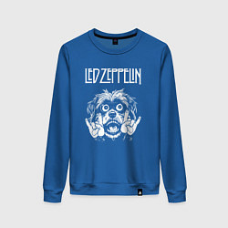 Свитшот хлопковый женский Led Zeppelin rock dog, цвет: синий