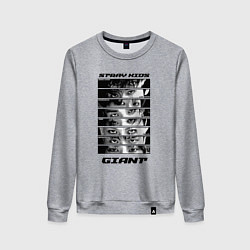 Свитшот хлопковый женский Stray Kids album Giant eyes, цвет: меланж
