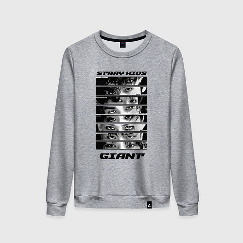 Женский свитшот Stray Kids album Giant eyes / Меланж – фото 1
