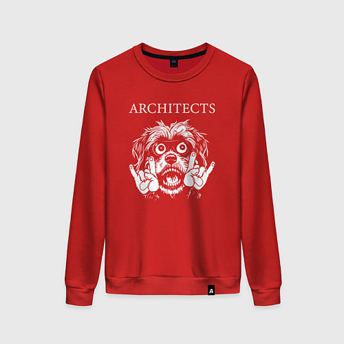 Женский свитшот Architects rock dog / Красный – фото 1