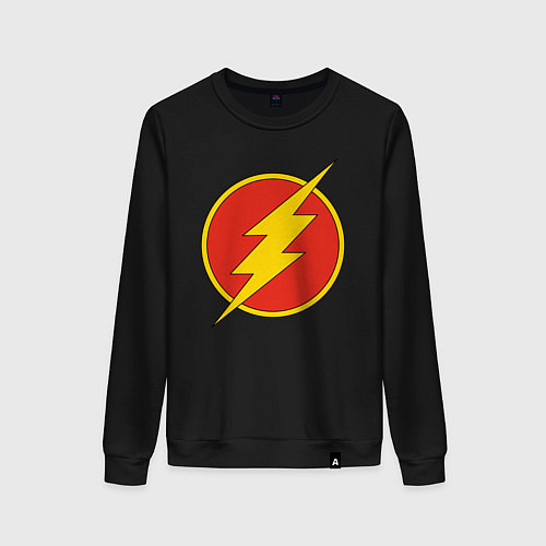 Женский свитшот Flash logo / Черный – фото 1