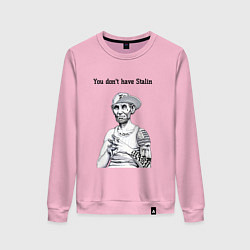 Свитшот хлопковый женский You dont have Stalin, цвет: светло-розовый