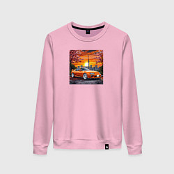 Свитшот хлопковый женский Супра, цвет: светло-розовый