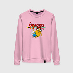 Женский свитшот Время приключений логотип