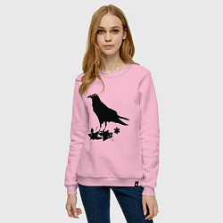 Свитшот хлопковый женский Ключ от тайн, цвет: светло-розовый — фото 2