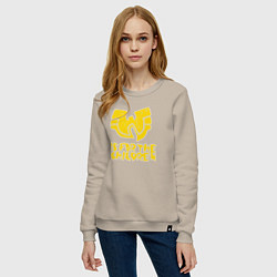 Свитшот хлопковый женский Wu-Tang для детей, цвет: миндальный — фото 2