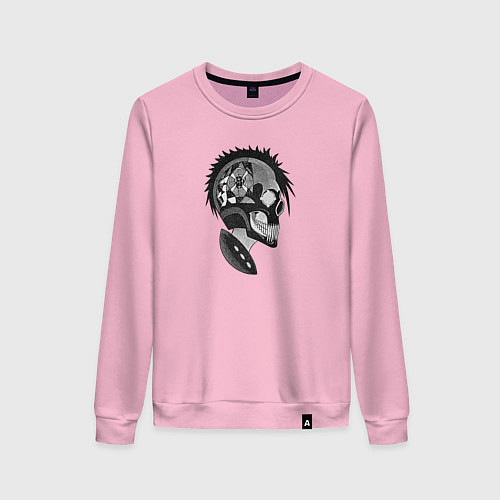 Женский свитшот Punks skulls / Светло-розовый – фото 1