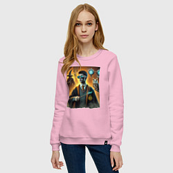 Свитшот хлопковый женский Harry Potter - steampunk fantasy, цвет: светло-розовый — фото 2