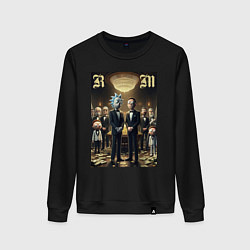 Свитшот хлопковый женский Rick and Morty - mafia, цвет: черный