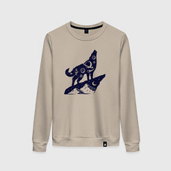 Женский свитшот Космический волк