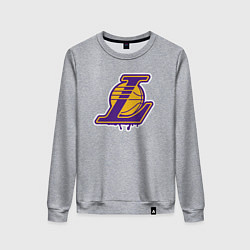 Свитшот хлопковый женский Lakers team, цвет: меланж